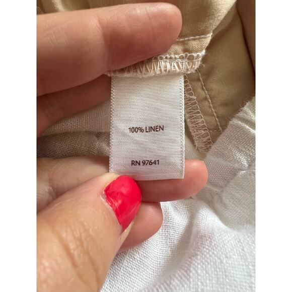 J. Jill Love Linen Women's Elastic Waist Wide-Leg Linen Palazzo Pants White MP - Picture 8 of 10